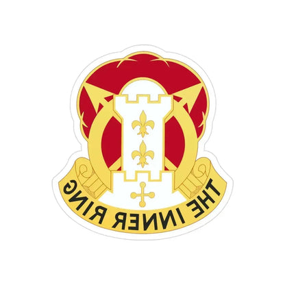 17th Artillery Group (U.S. Army) REVERSE PRINT Transparent Die-Cut STICKER 3 Inch Die-Cut Transparent - The Sticker Space