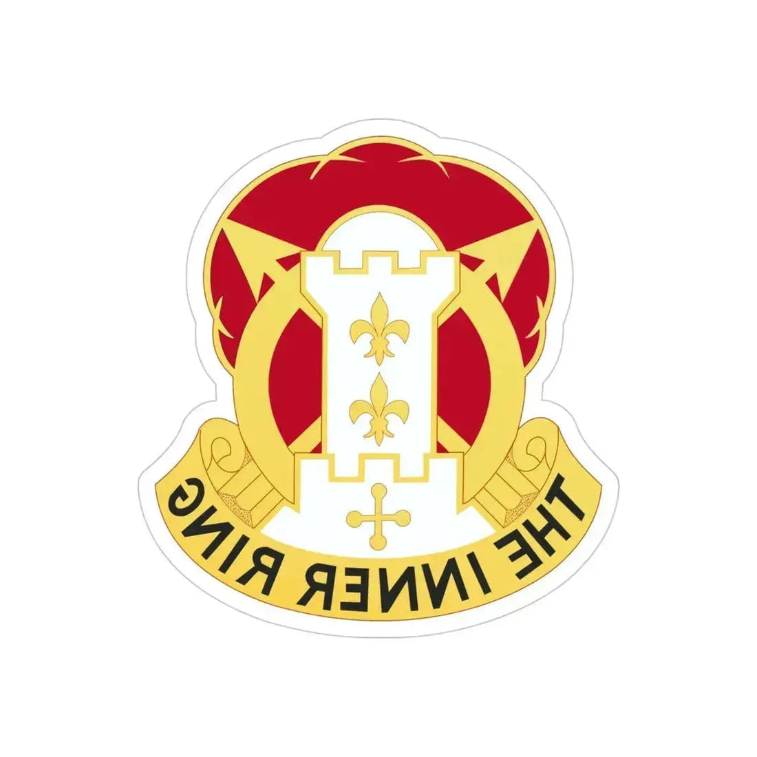 17th Artillery Group (U.S. Army) REVERSE PRINT Transparent Die-Cut STICKER 4 Inch Die-Cut Transparent - The Sticker Space