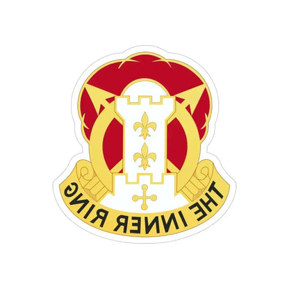 17th Artillery Group (U.S. Army) REVERSE PRINT Transparent Die-Cut STICKER 4 Inch Die-Cut Transparent - The Sticker Space