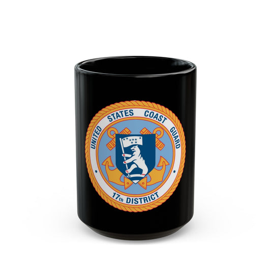 17th CG District (U.S. Coast Guard) Black Coffee Mug-15oz-The Sticker Space