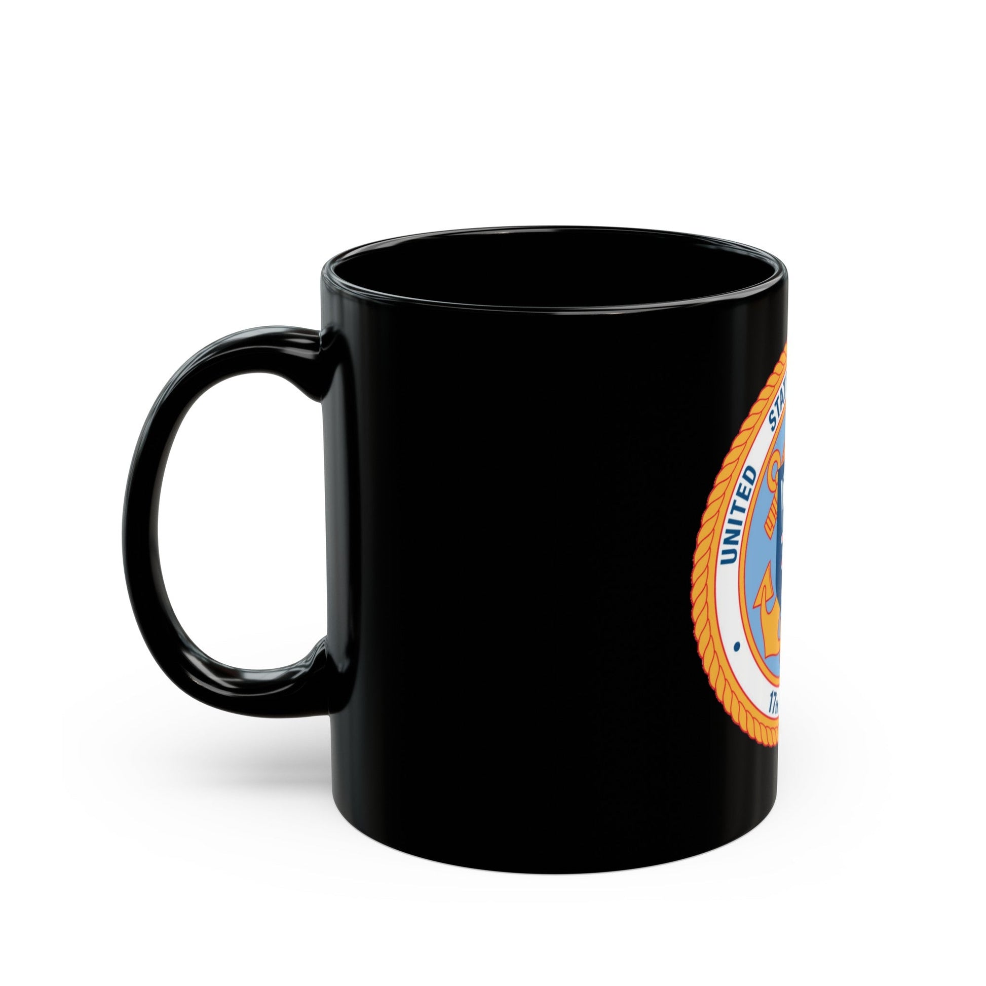 17th CG District (U.S. Coast Guard) Black Coffee Mug-The Sticker Space