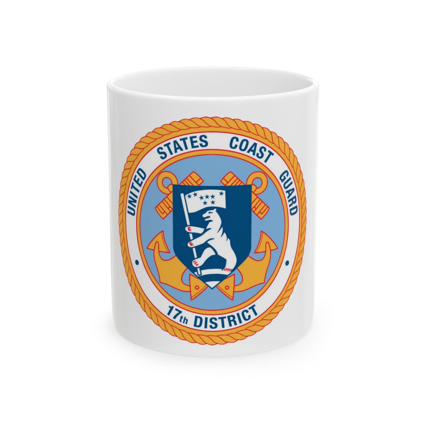 17th CG District (U.S. Coast Guard) White Coffee Mug-11oz-The Sticker Space