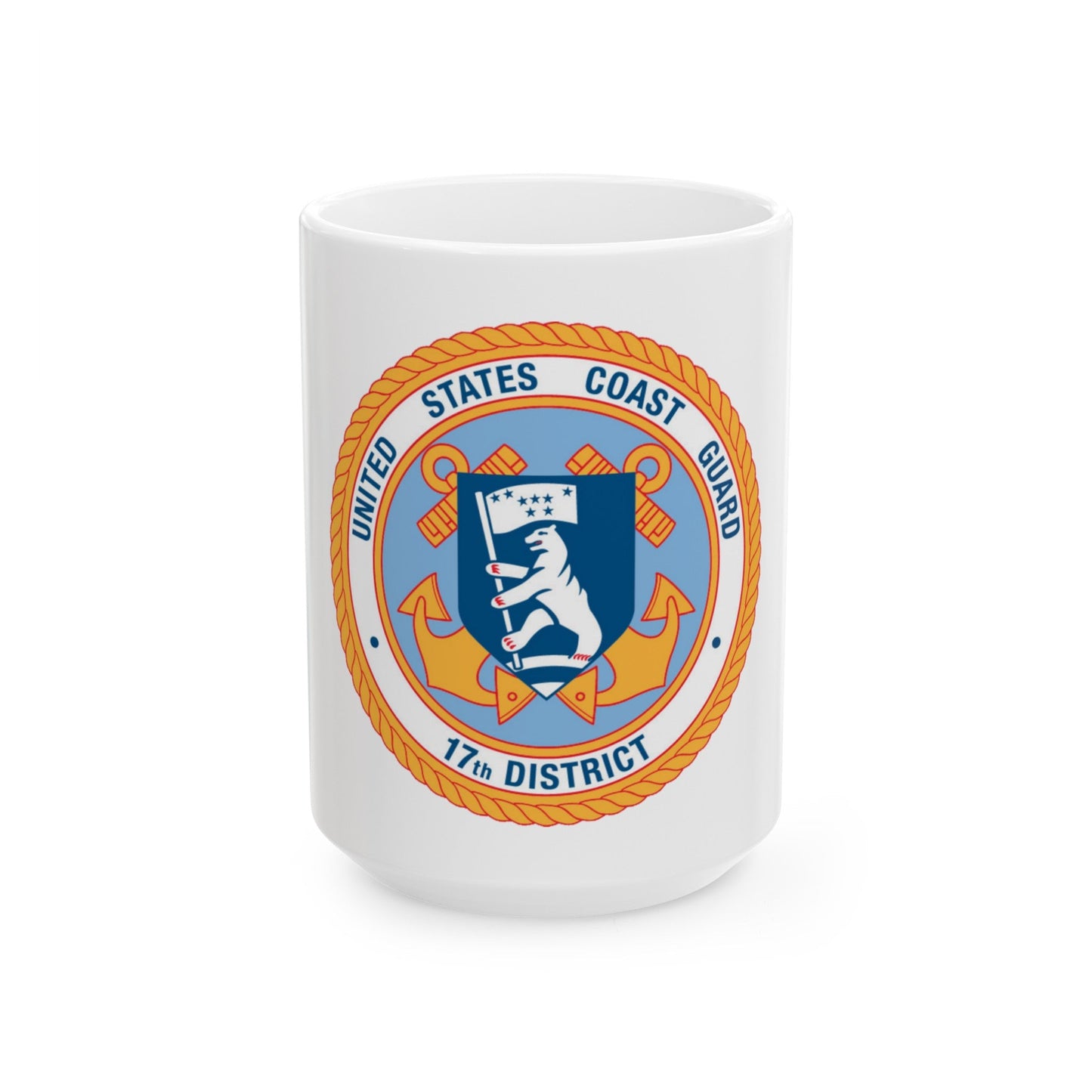 17th CG District (U.S. Coast Guard) White Coffee Mug-15oz-The Sticker Space