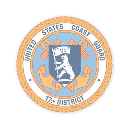17th CG District (U.S. Coast Guard) STICKER Vinyl Kiss-Cut Decal 6 Inch Transparent - The Sticker Space