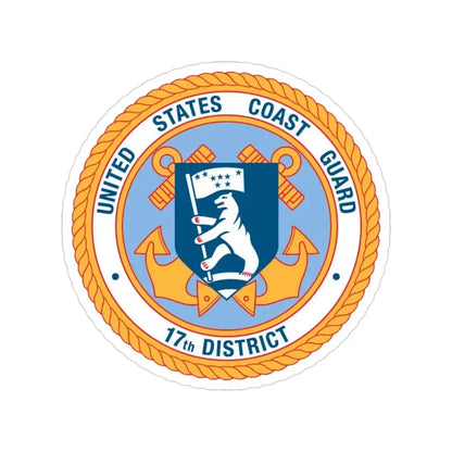 17th CG District (U.S. Coast Guard) Transparent STICKER Die-Cut Vinyl Decal 3 Inch - The Sticker Space