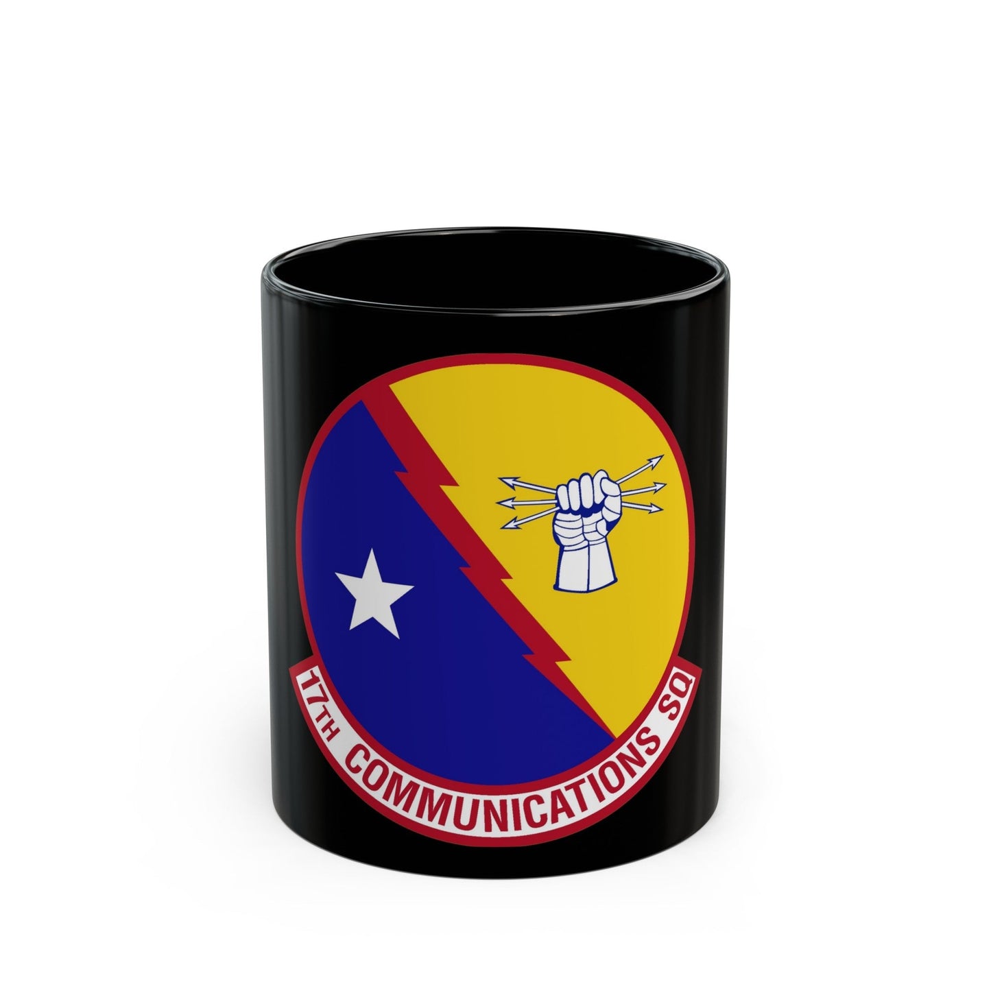 17th Communications Squadron (U.S. Air Force) Black Coffee Mug-11oz-The Sticker Space