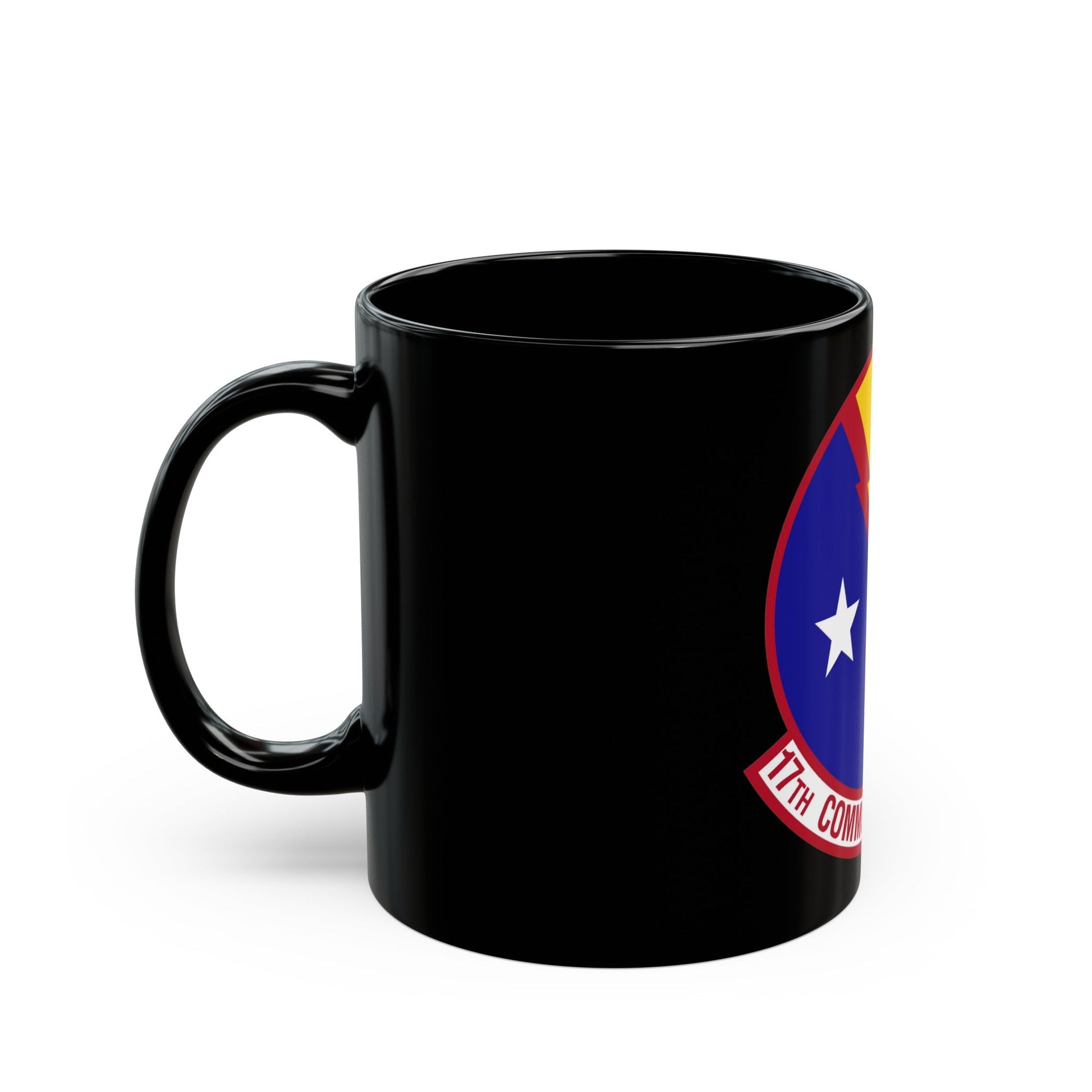 17th Communications Squadron (U.S. Air Force) Black Coffee Mug-The Sticker Space