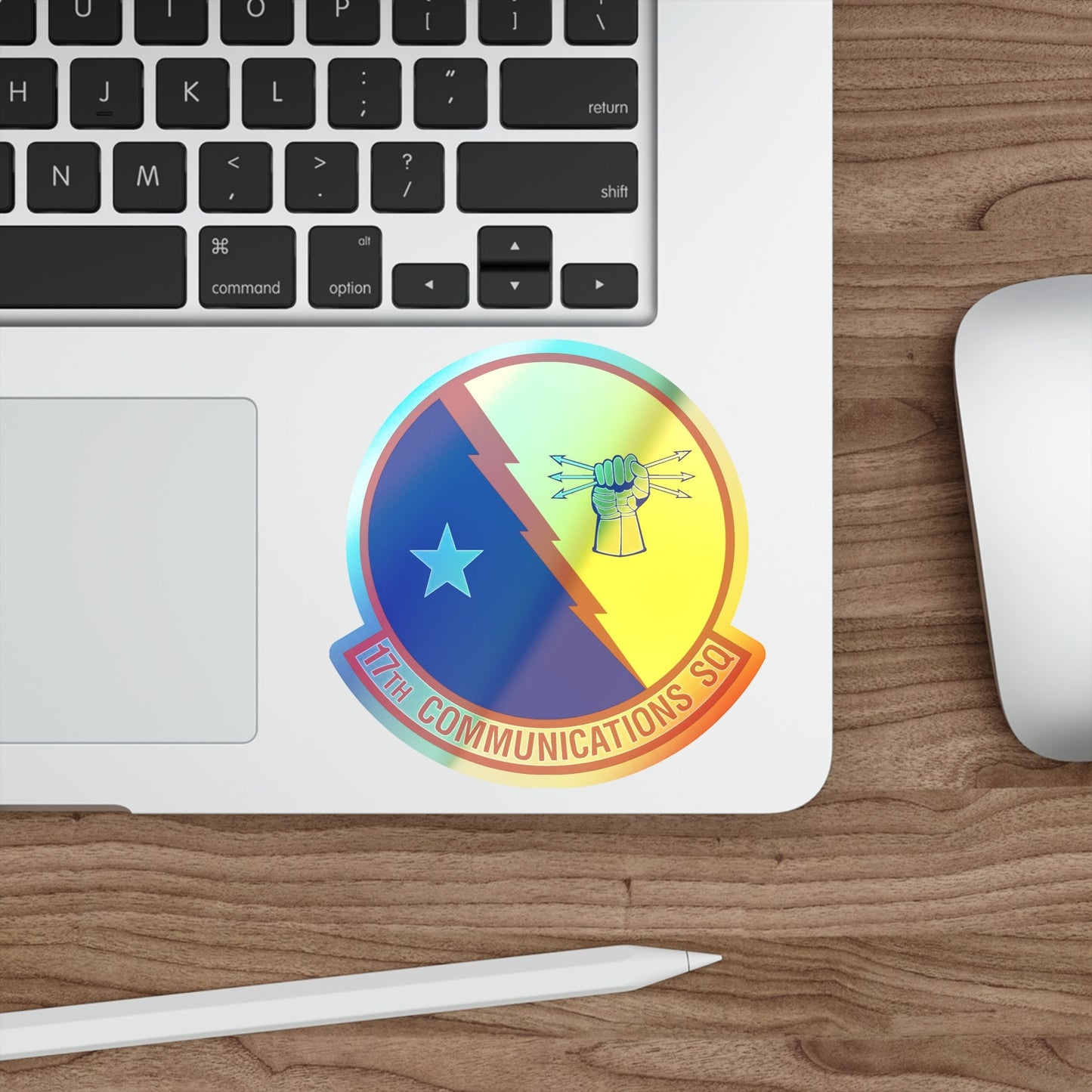 17th Communications Squadron (U.S. Air Force) Holographic STICKER Die-Cut Vinyl Decal-The Sticker Space