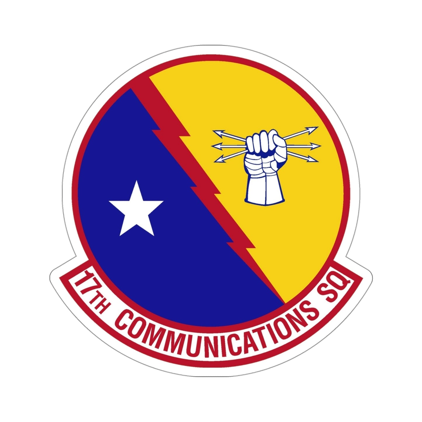 17th Communications Squadron (U.S. Air Force) STICKER Vinyl Die-Cut Decal-4 Inch-The Sticker Space