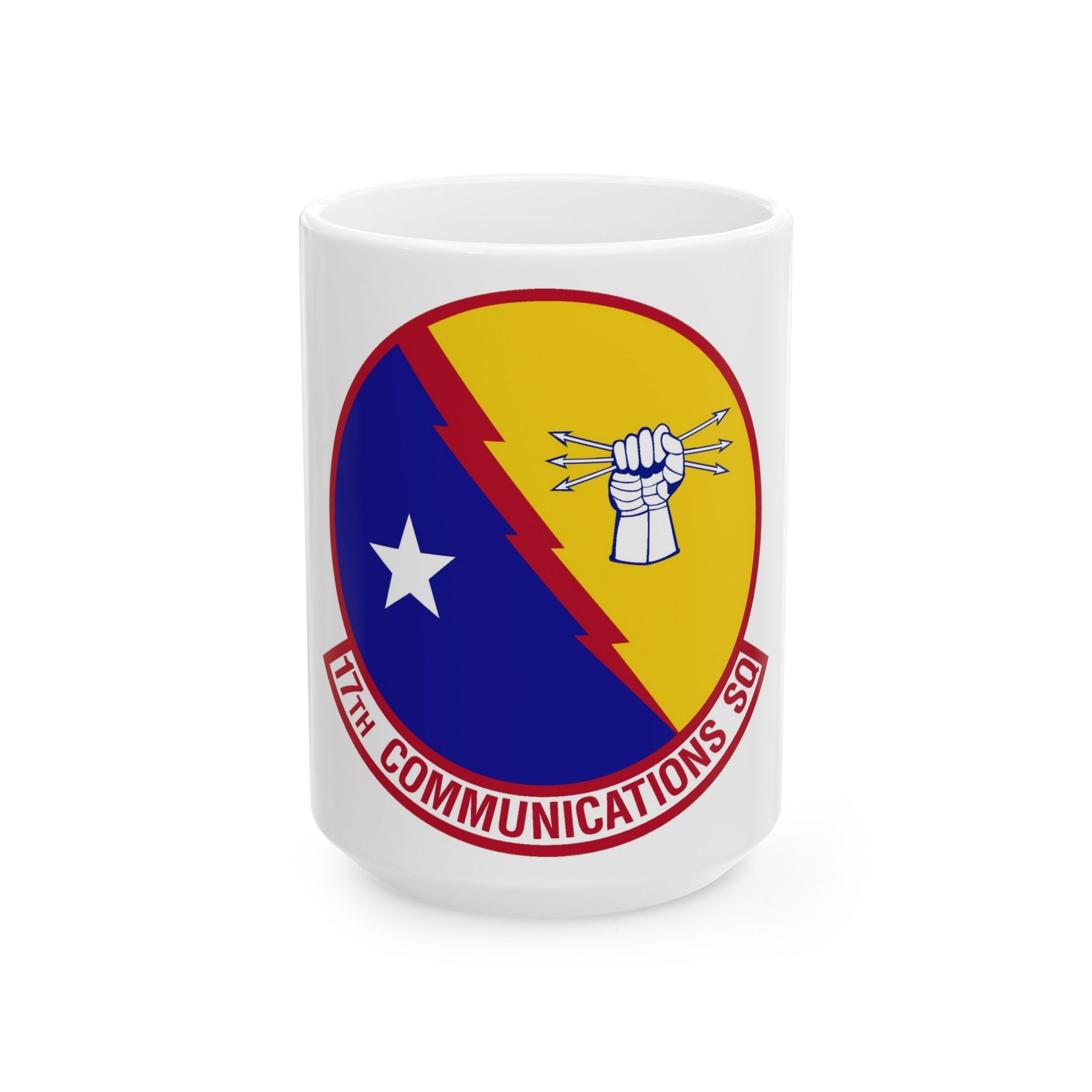 17th Communications Squadron (U.S. Air Force) White Coffee Mug-15oz-The Sticker Space