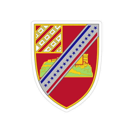 17th Field Artillery Regiment (U.S. Army) REVERSE PRINT Transparent STICKER-6" × 6"-The Sticker Space