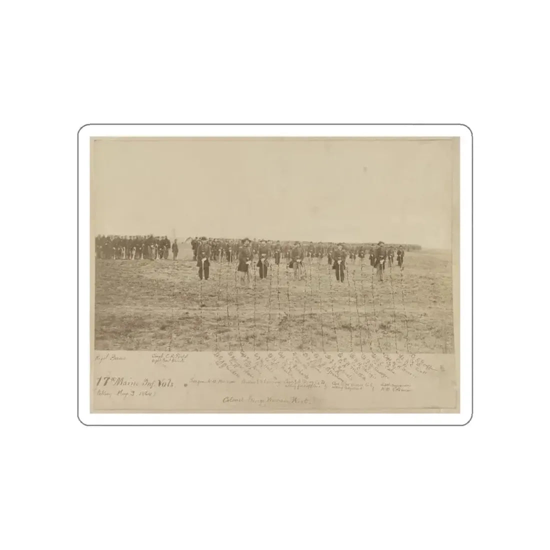 17th Maine Inf. Vols. (U.S. Civil War) STICKER Vinyl Die-Cut Decal - The Sticker Space