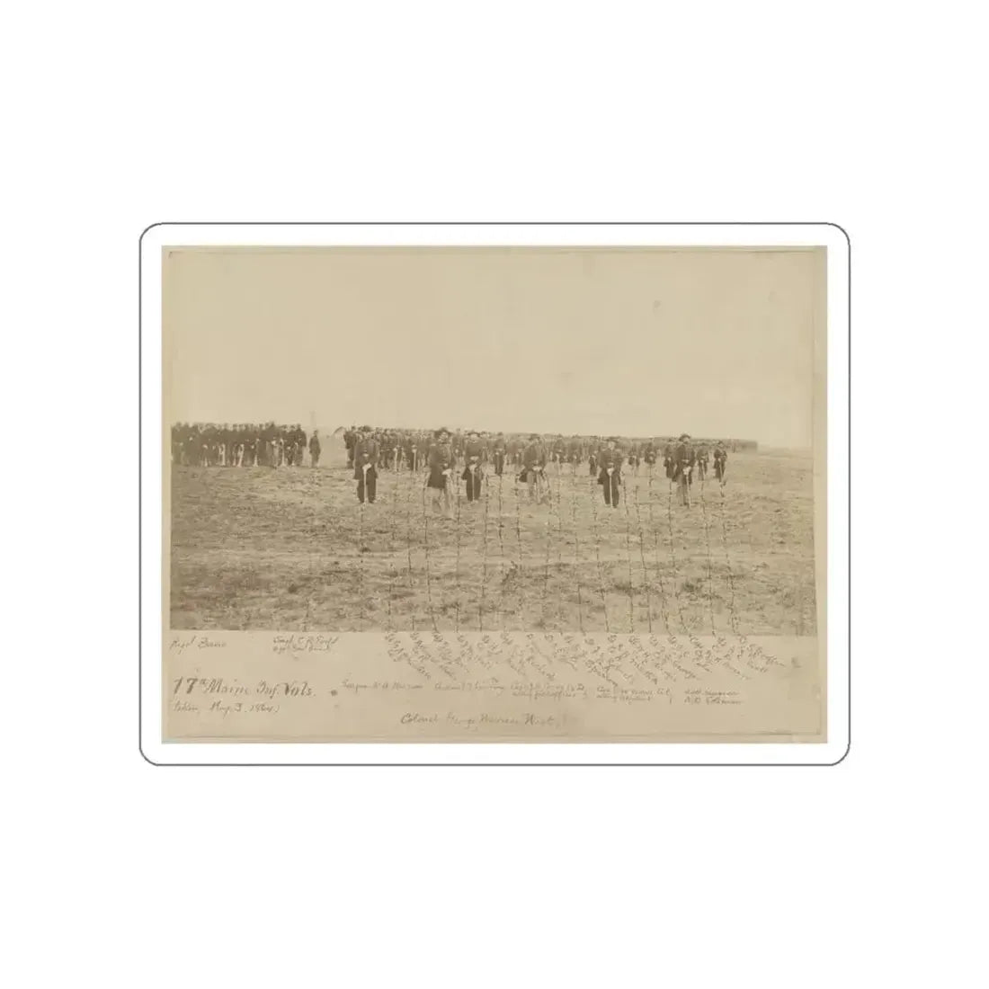 17th Maine Inf. Vols. (U.S. Civil War) STICKER Vinyl Die-Cut Decal White Die-Cut 5 Inch - The Sticker Space