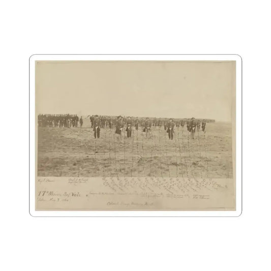 17Th Maine Inf. Vols. (U.S. Civil War) STICKER Vinyl Kiss-Cut Decal 2 Inch White - The Sticker Space