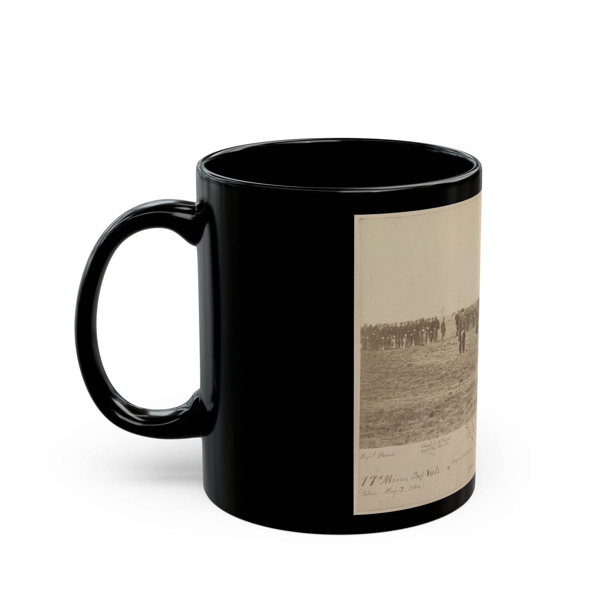 17th Maine Inf. Vols. (U.S. Civil War) Black Coffee Mug-The Sticker Space