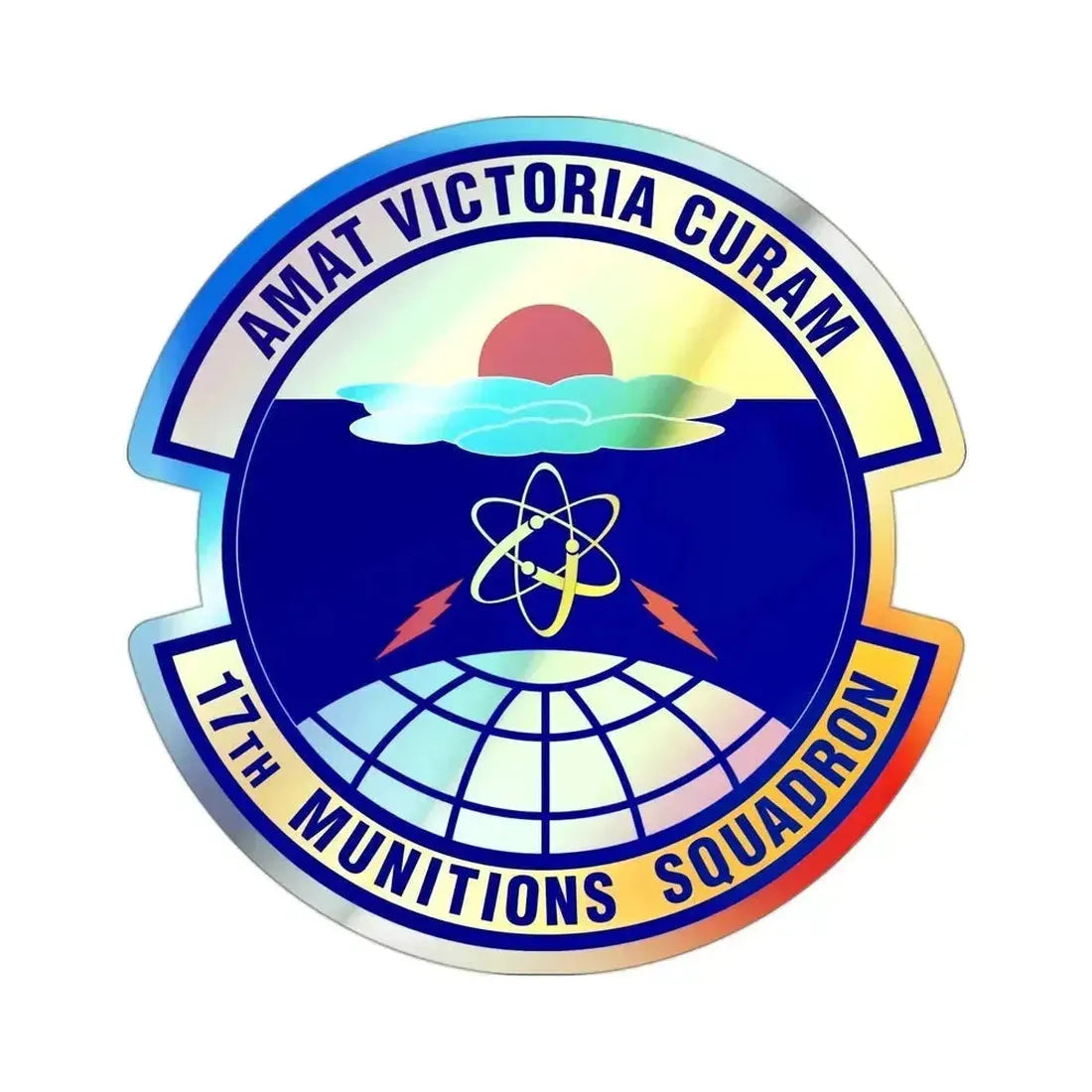 17th Munitions Squadron (U.S. Air Force) Holographic STICKER Die-Cut Vinyl Decal 3 Inch Holographic - The Sticker Space