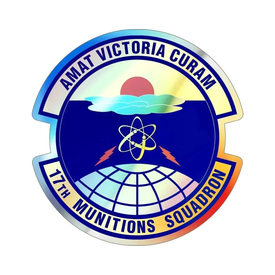 17th Munitions Squadron (U.S. Air Force) Holographic STICKER Die-Cut Vinyl Decal 6 Inch Holographic - The Sticker Space