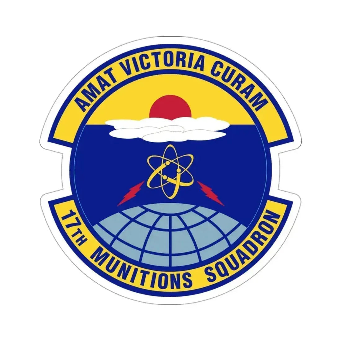 17th Munitions Squadron (U.S. Air Force) STICKER Vinyl Die-Cut Decal 3 Inch - The Sticker Space