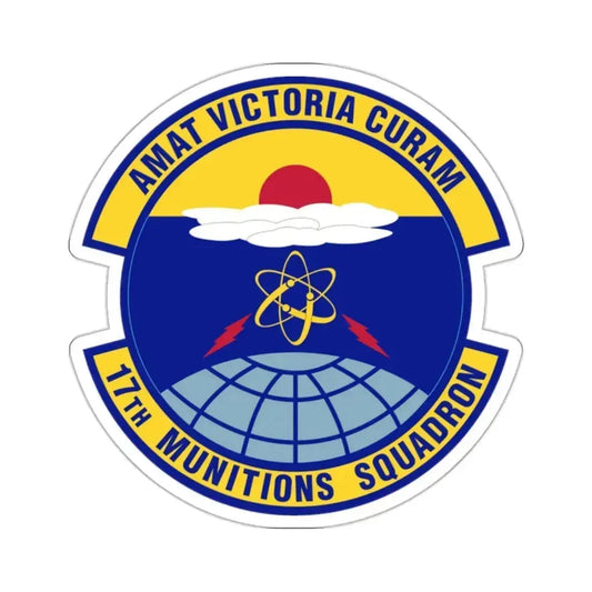 17th Munitions Squadron (U.S. Air Force) STICKER Vinyl Kiss-Cut Decal 2 Inch White - The Sticker Space