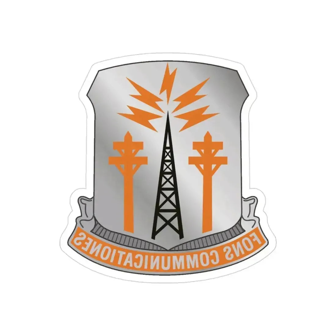 17th Signal Battalion (U.S. Army) REVERSE PRINT Transparent Die-Cut STICKER 3 Inch Die-Cut Transparent - The Sticker Space