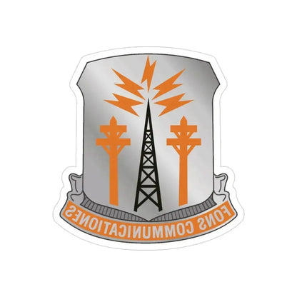 17th Signal Battalion (U.S. Army) REVERSE PRINT Transparent Die-Cut STICKER 3 Inch Die-Cut Transparent - The Sticker Space