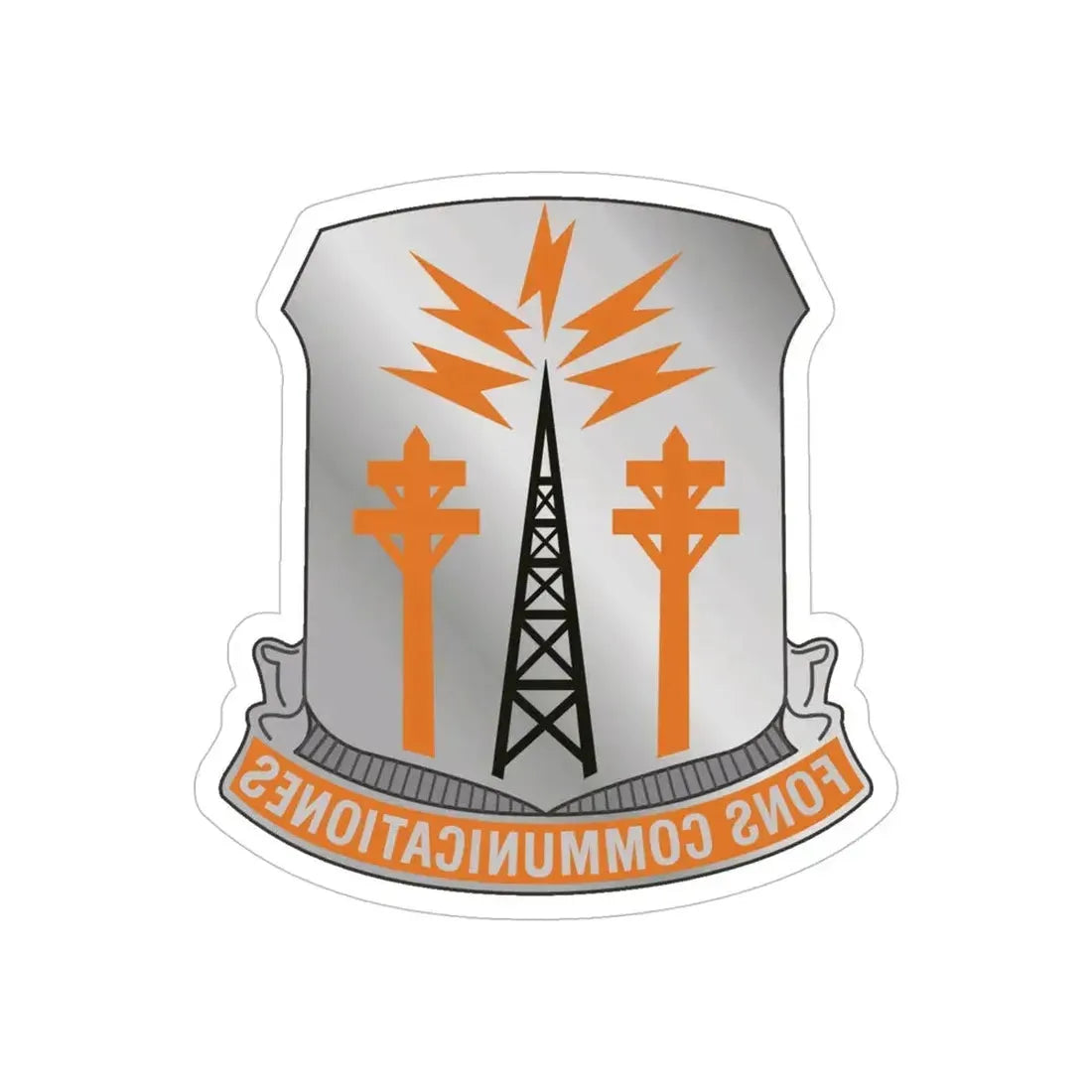 17th Signal Battalion (U.S. Army) REVERSE PRINT Transparent Die-Cut STICKER - The Sticker Space