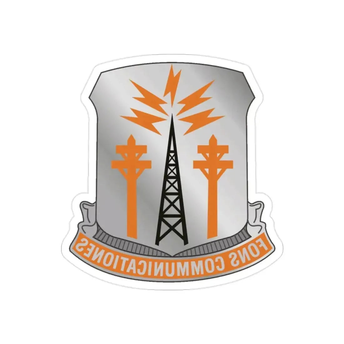 17th Signal Battalion (U.S. Army) REVERSE PRINT Transparent Die-Cut STICKER - The Sticker Space