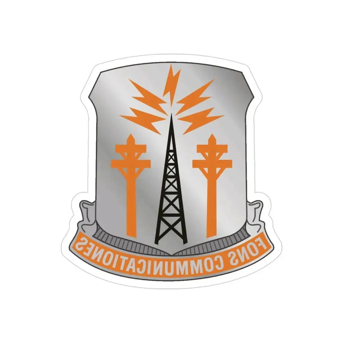 17th Signal Battalion (U.S. Army) REVERSE PRINT Transparent Die-Cut STICKER - The Sticker Space