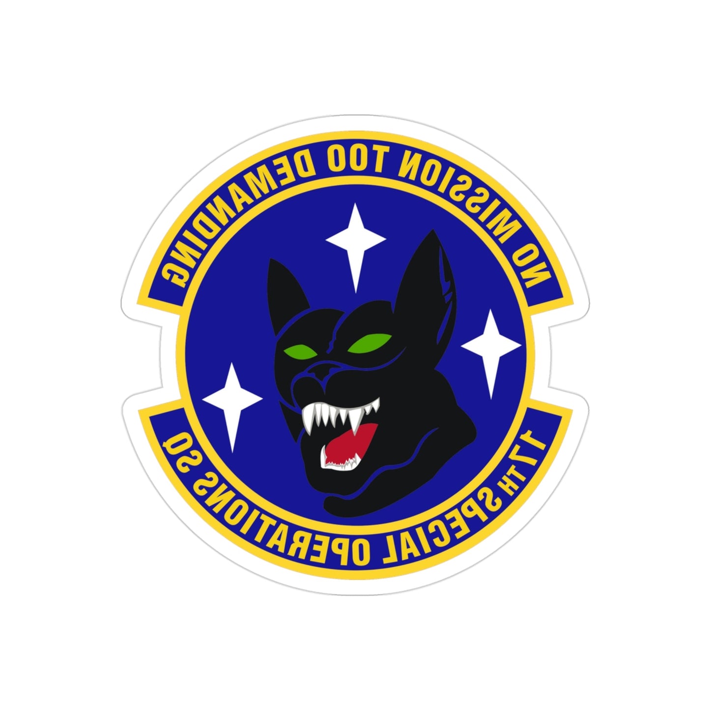 17th Special Operations Squadron (U.S. Air Force) REVERSE PRINT Transparent STICKER-3" × 3"-The Sticker Space