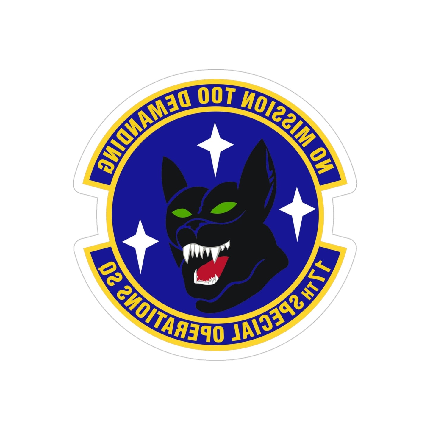 17th Special Operations Squadron (U.S. Air Force) REVERSE PRINT Transparent STICKER-4" × 4"-The Sticker Space