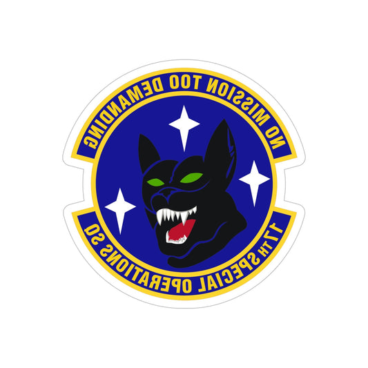 17th Special Operations Squadron (U.S. Air Force) REVERSE PRINT Transparent STICKER-6" × 6"-The Sticker Space