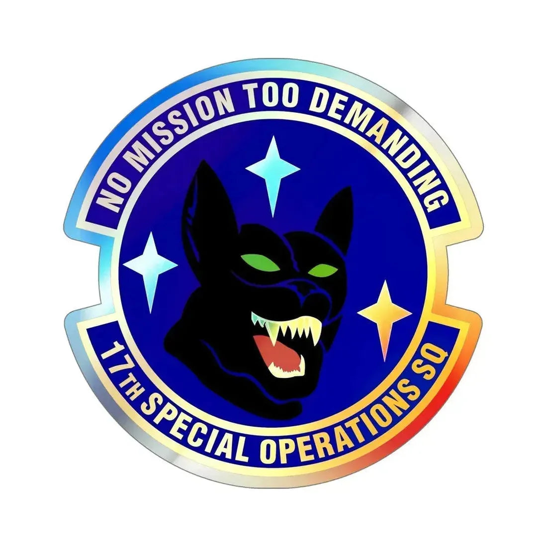 17th Special Operations Squadron (U.S. Air Force) Holographic STICKER Die-Cut Vinyl Decal 6 Inch Holographic - The Sticker Space