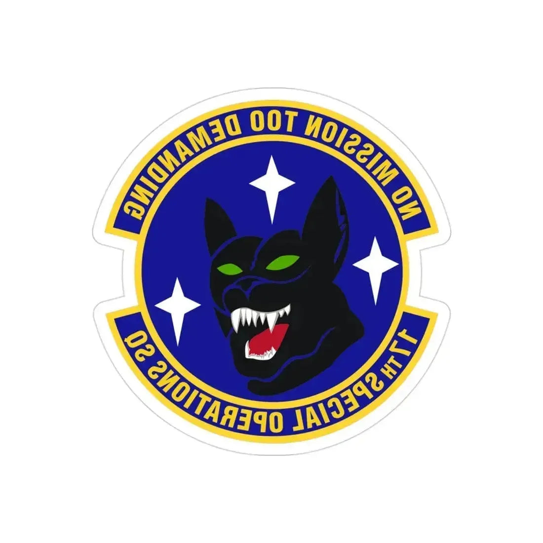 17th Special Operations Squadron (U.S. Air Force) REVERSE PRINT Transparent Die-Cut STICKER 3 Inch Die-Cut Transparent - The Sticker Space