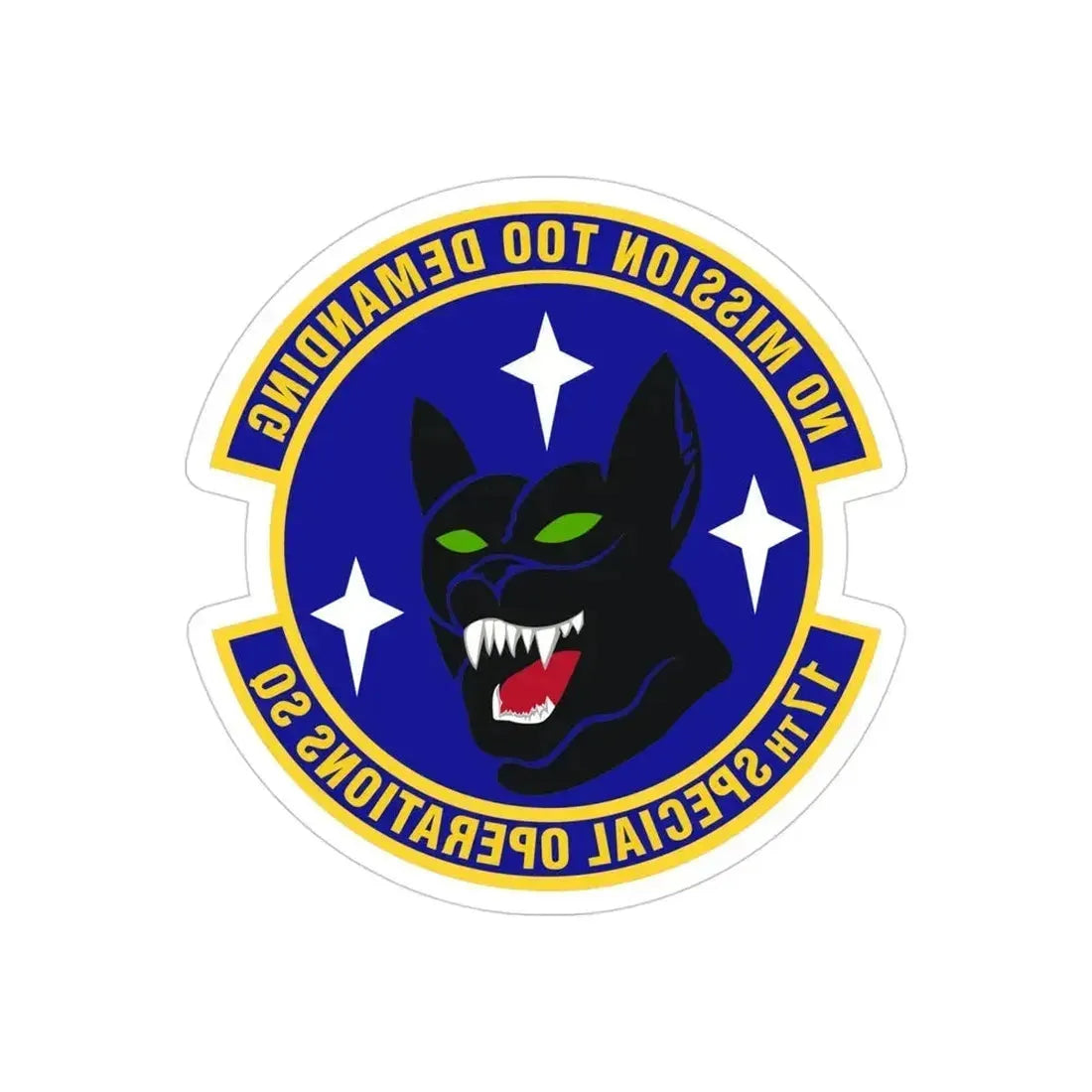 17th Special Operations Squadron (U.S. Air Force) REVERSE PRINT Transparent Die-Cut STICKER 4 Inch Die-Cut Transparent - The Sticker Space
