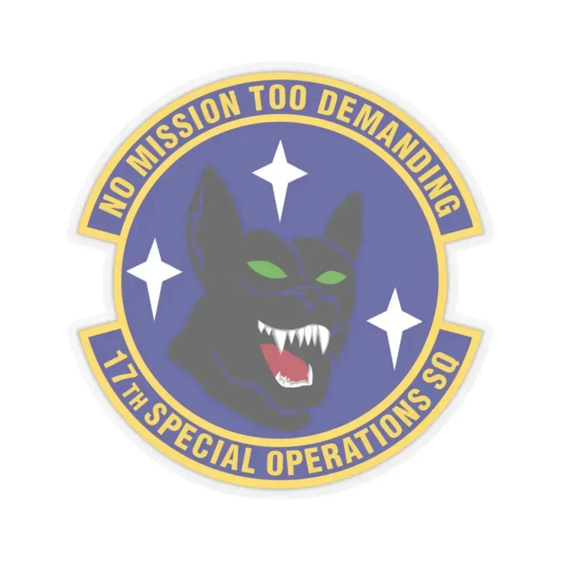 17th Special Operations Squadron (U.S. Air Force) STICKER Vinyl Kiss-Cut Decal 2 Inch Transparent - The Sticker Space