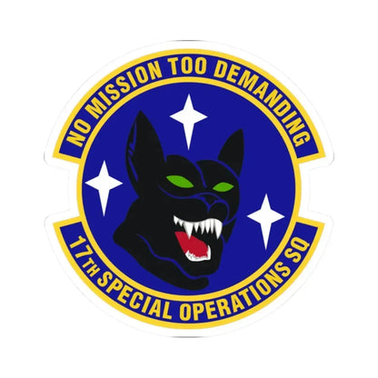17th Special Operations Squadron (U.S. Air Force) STICKER Vinyl Kiss-Cut Decal 2 Inch White - The Sticker Space
