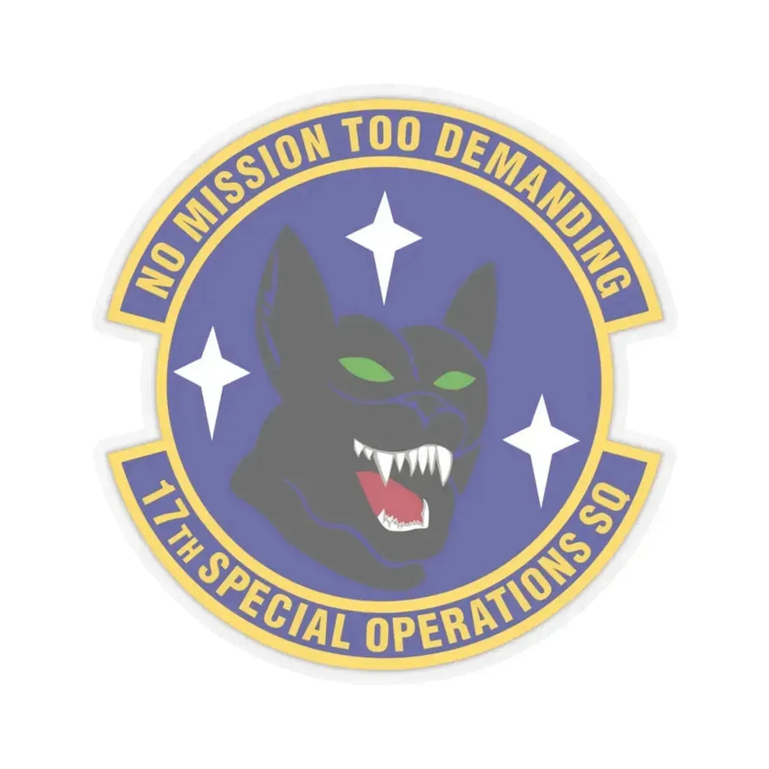 17th Special Operations Squadron (U.S. Air Force) STICKER Vinyl Kiss-Cut Decal 3 Inch Transparent - The Sticker Space