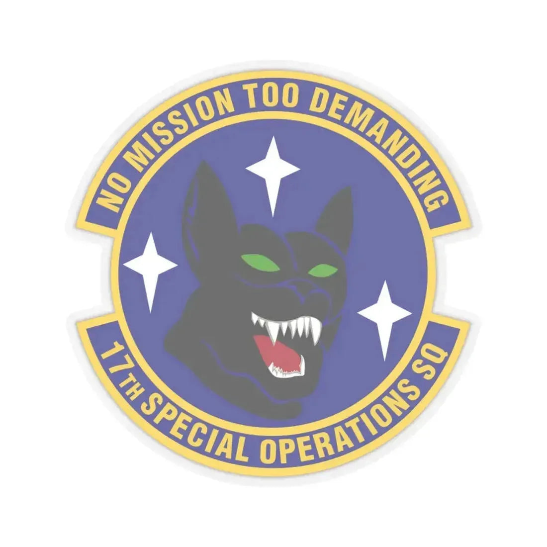 17th Special Operations Squadron (U.S. Air Force) STICKER Vinyl Kiss-Cut Decal 4 Inch Transparent - The Sticker Space
