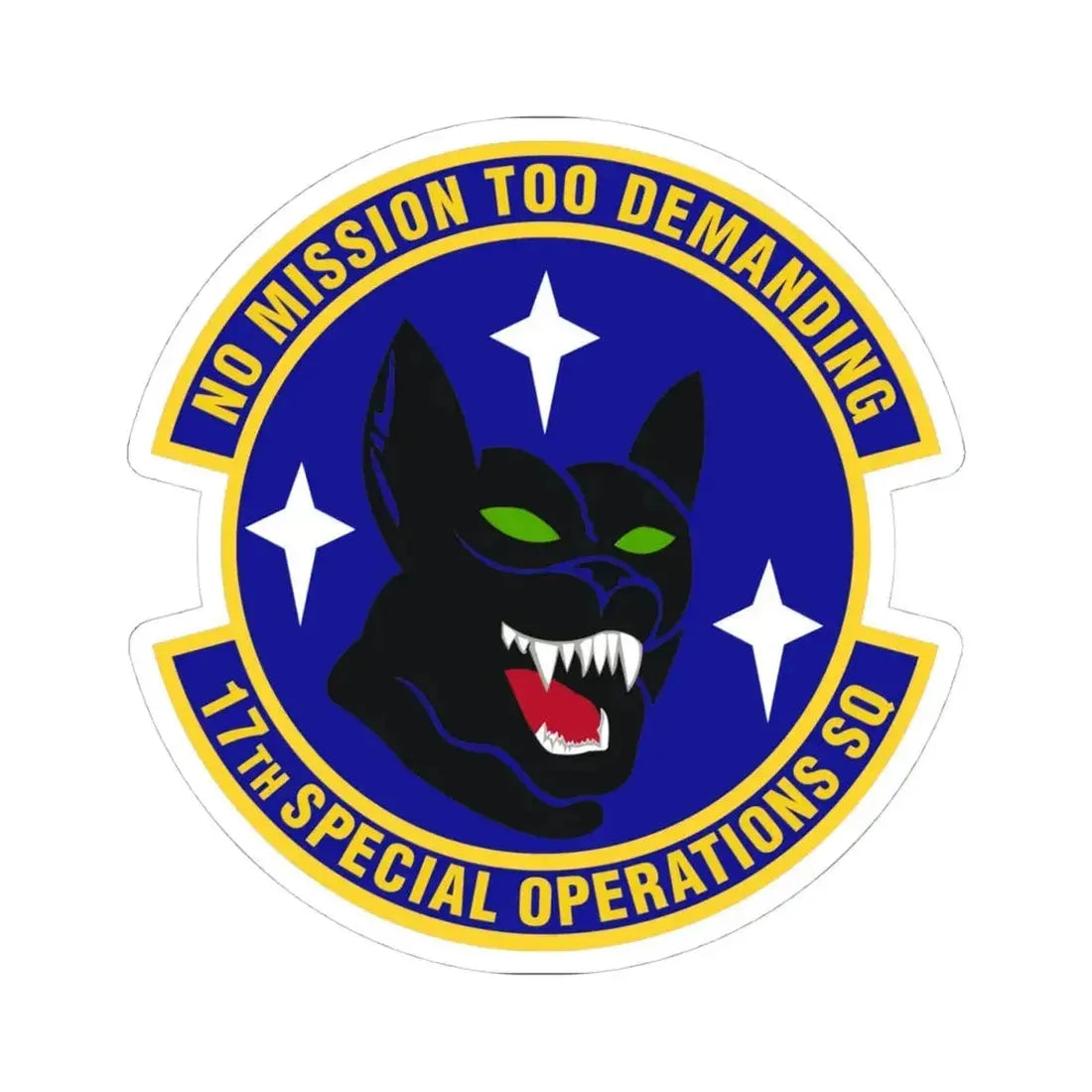 17th Special Operations Squadron (U.S. Air Force) STICKER Vinyl Kiss-Cut Decal 4 Inch White - The Sticker Space