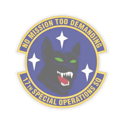 17th Special Operations Squadron (U.S. Air Force) STICKER Vinyl Kiss-Cut Decal 6 Inch Transparent - The Sticker Space