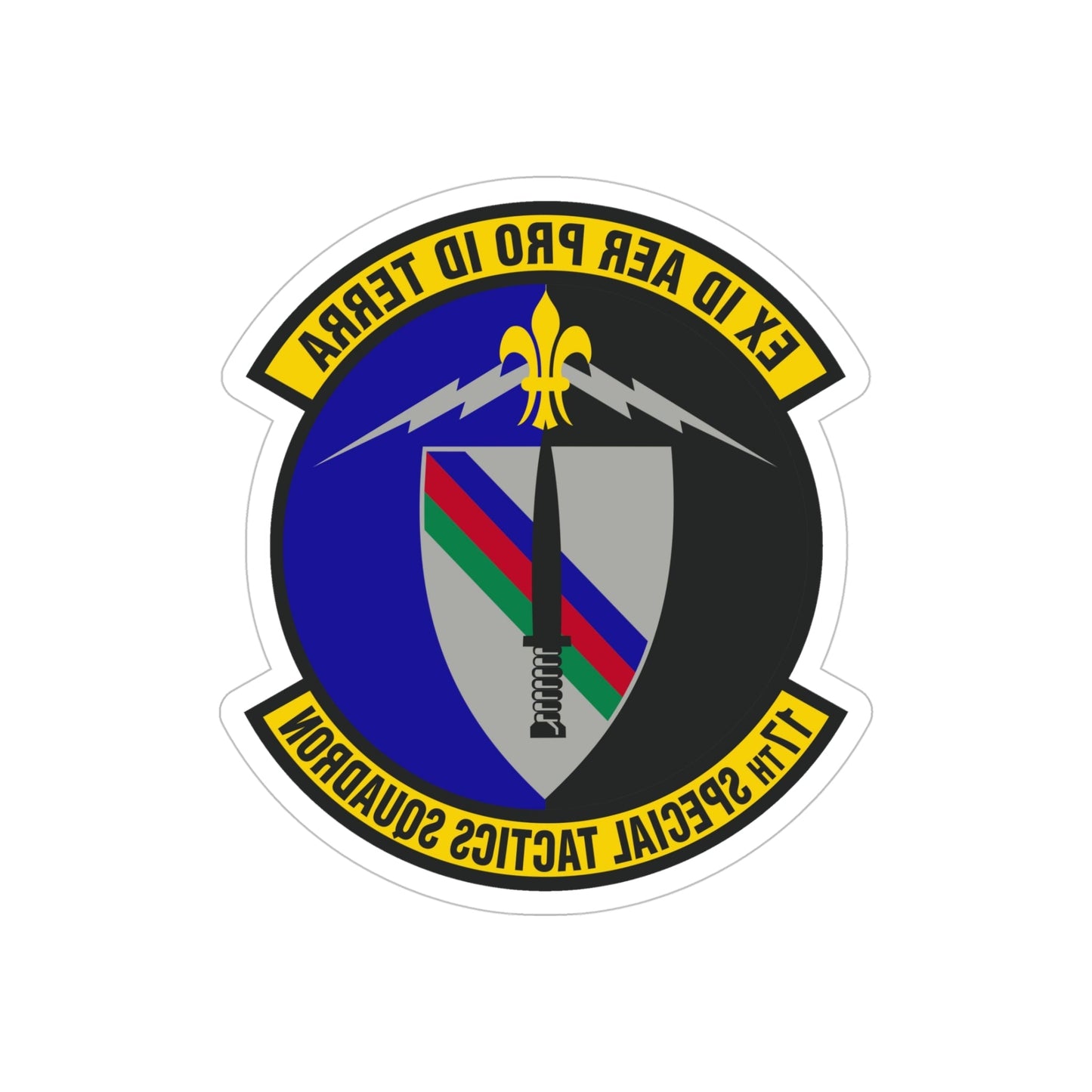 17th Special Tactics Squadron (U.S. Air Force) REVERSE PRINT Transparent STICKER-5" × 5"-The Sticker Space