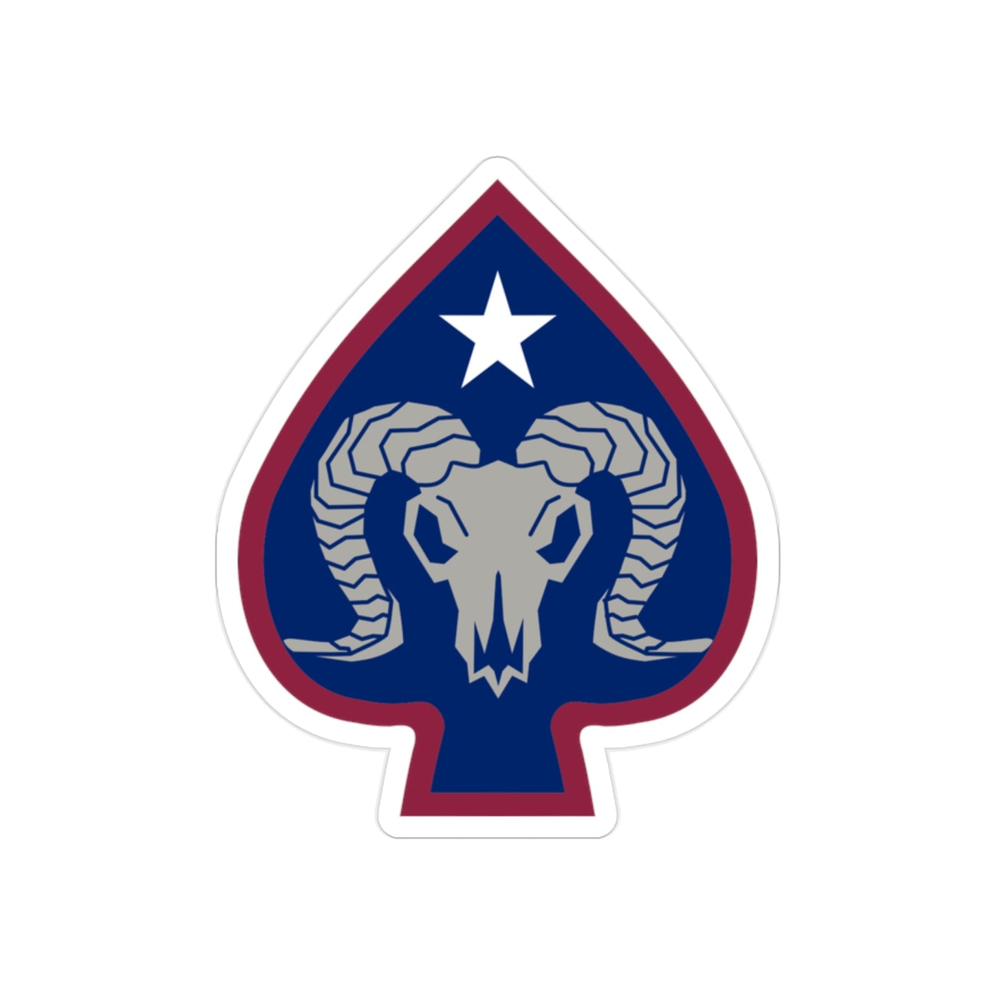 17th Sustainment Brigade (U.S. Army) REVERSE PRINT Transparent STICKER-2" × 2"-The Sticker Space