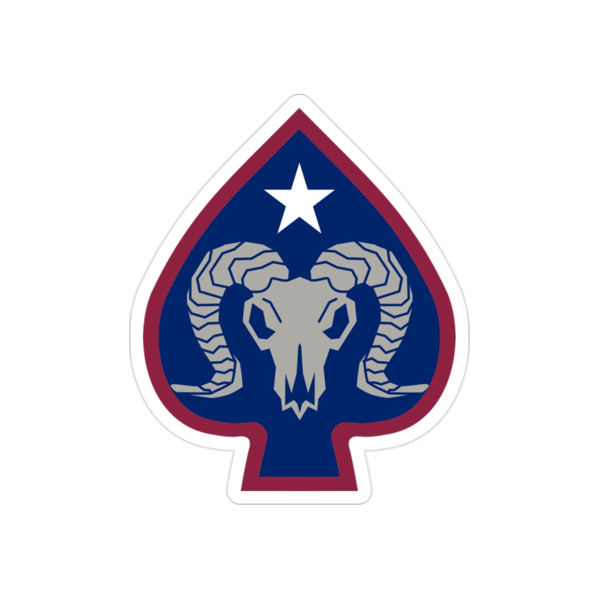 17th Sustainment Brigade (U.S. Army) REVERSE PRINT Transparent STICKER-2" × 2"-The Sticker Space