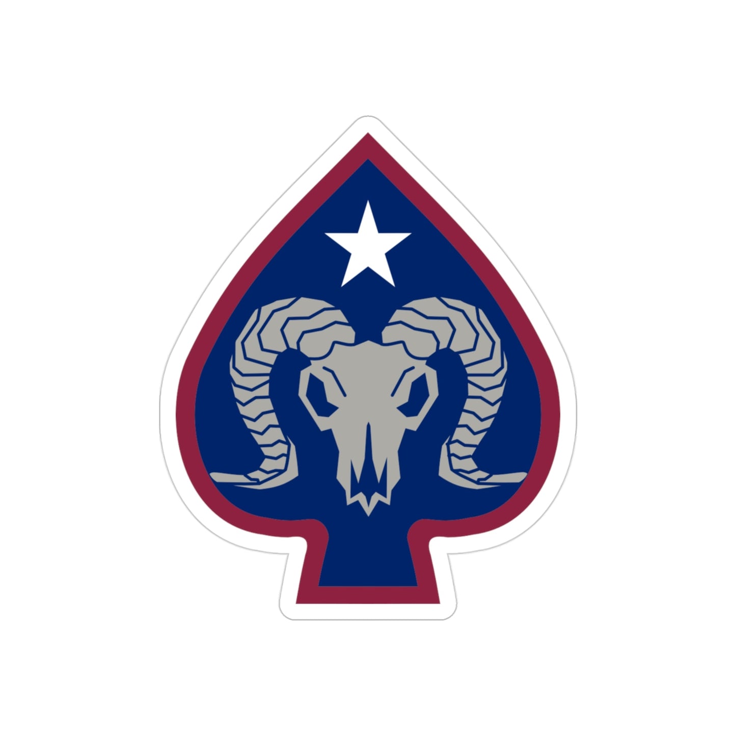 17th Sustainment Brigade (U.S. Army) REVERSE PRINT Transparent STICKER-3" × 3"-The Sticker Space