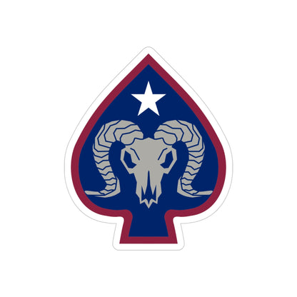 17th Sustainment Brigade (U.S. Army) REVERSE PRINT Transparent STICKER-4" × 4"-The Sticker Space