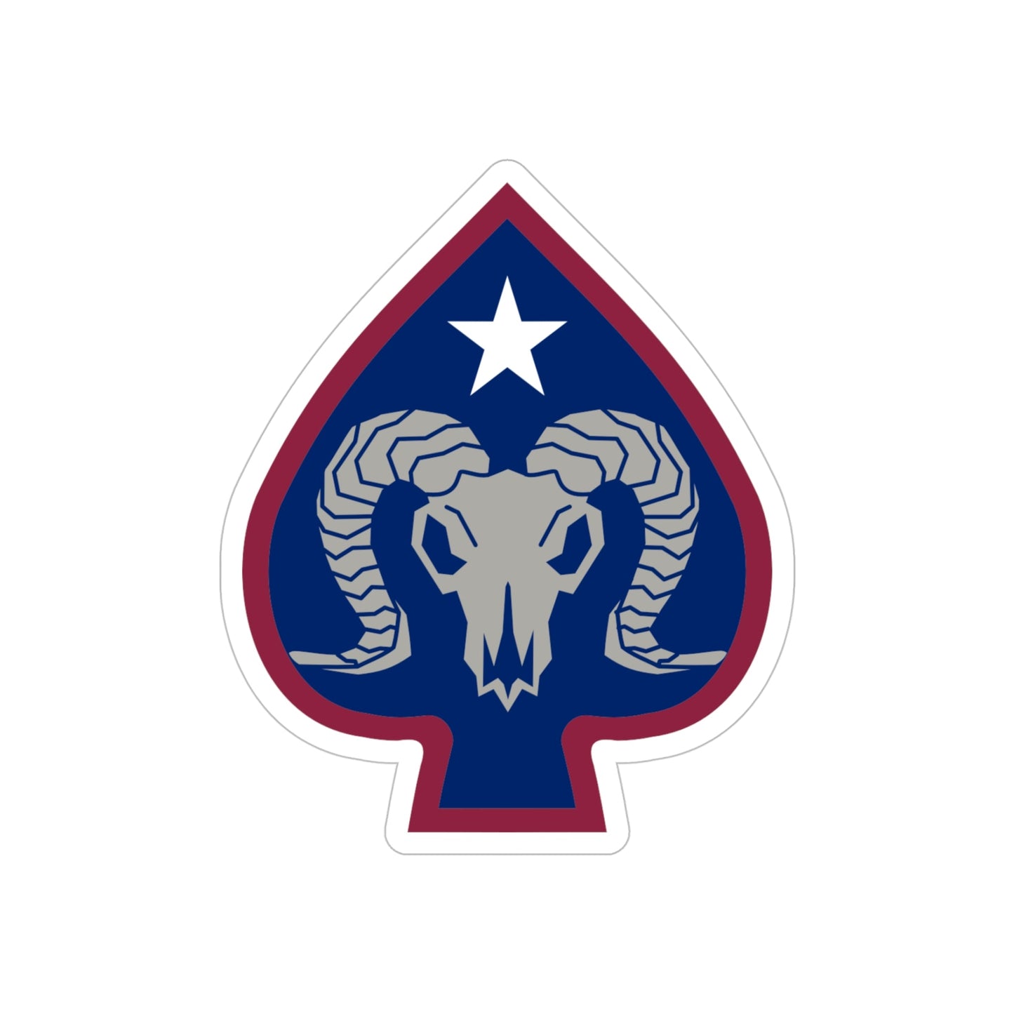 17th Sustainment Brigade (U.S. Army) REVERSE PRINT Transparent STICKER-5" × 5"-The Sticker Space