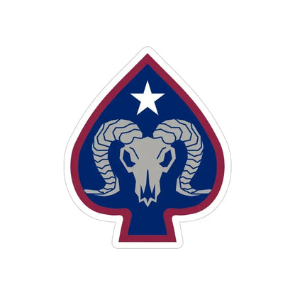 17th Sustainment Brigade (U.S. Army) REVERSE PRINT Transparent Die-Cut STICKER 4 Inch Die-Cut Transparent - The Sticker Space