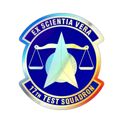 17th Test Squadron (U.S. Air Force) Holographic STICKER Die-Cut Vinyl Decal 5 Inch Holographic - The Sticker Space