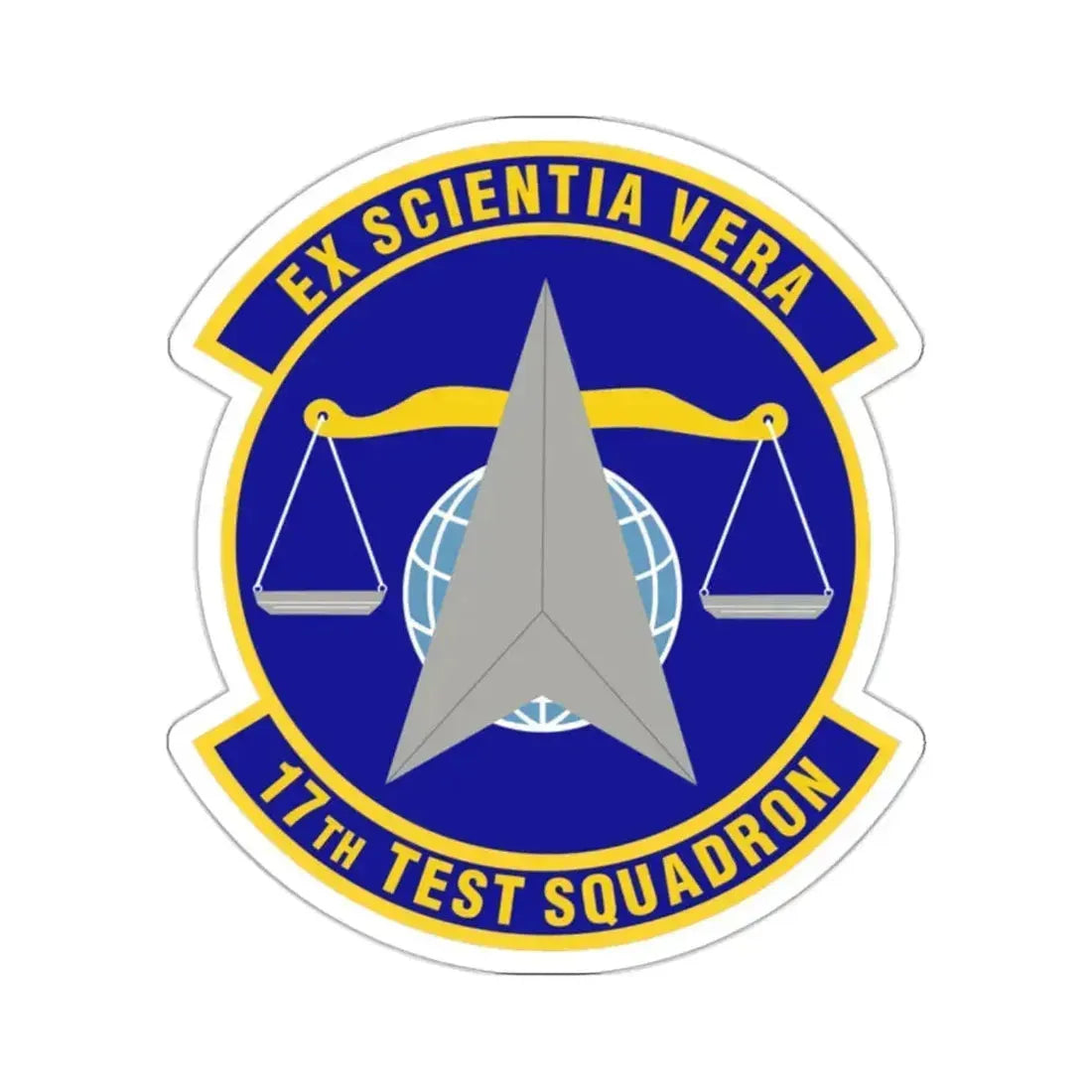 17th Test Squadron (U.S. Air Force) STICKER Vinyl Kiss-Cut Decal 2 Inch White - The Sticker Space