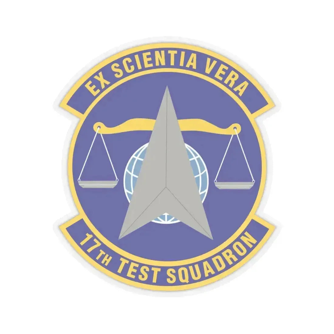 17th Test Squadron (U.S. Air Force) STICKER Vinyl Kiss-Cut Decal 3 Inch Transparent - The Sticker Space